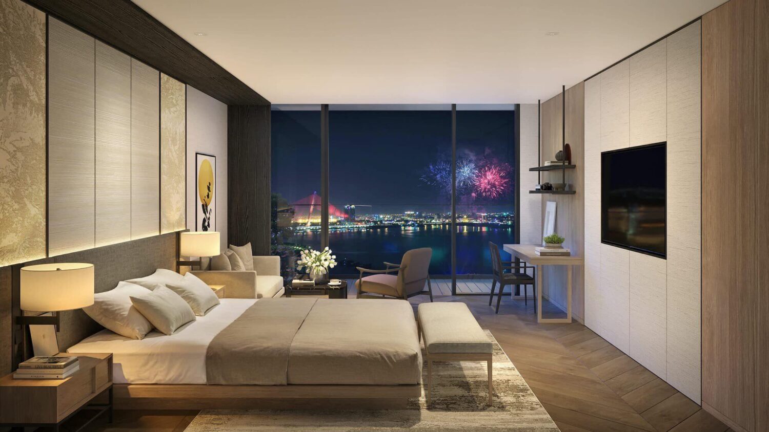 3-Bedroom-Dual-Key-Apartment-at-Nobu-Residences-Da-Nang-Bedroom