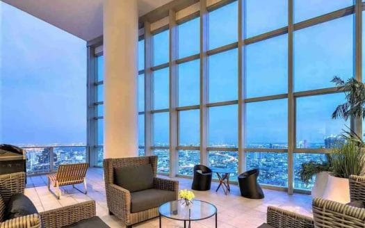 View on the city from a penthouse in bangkok