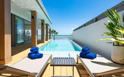 3-Bedroom Beachfront Villa For Sale in Bang Kao, Koh Samui