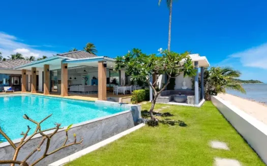 3-Bedroom Beachfront Villa For Sale in Bang Kao, Koh Samui