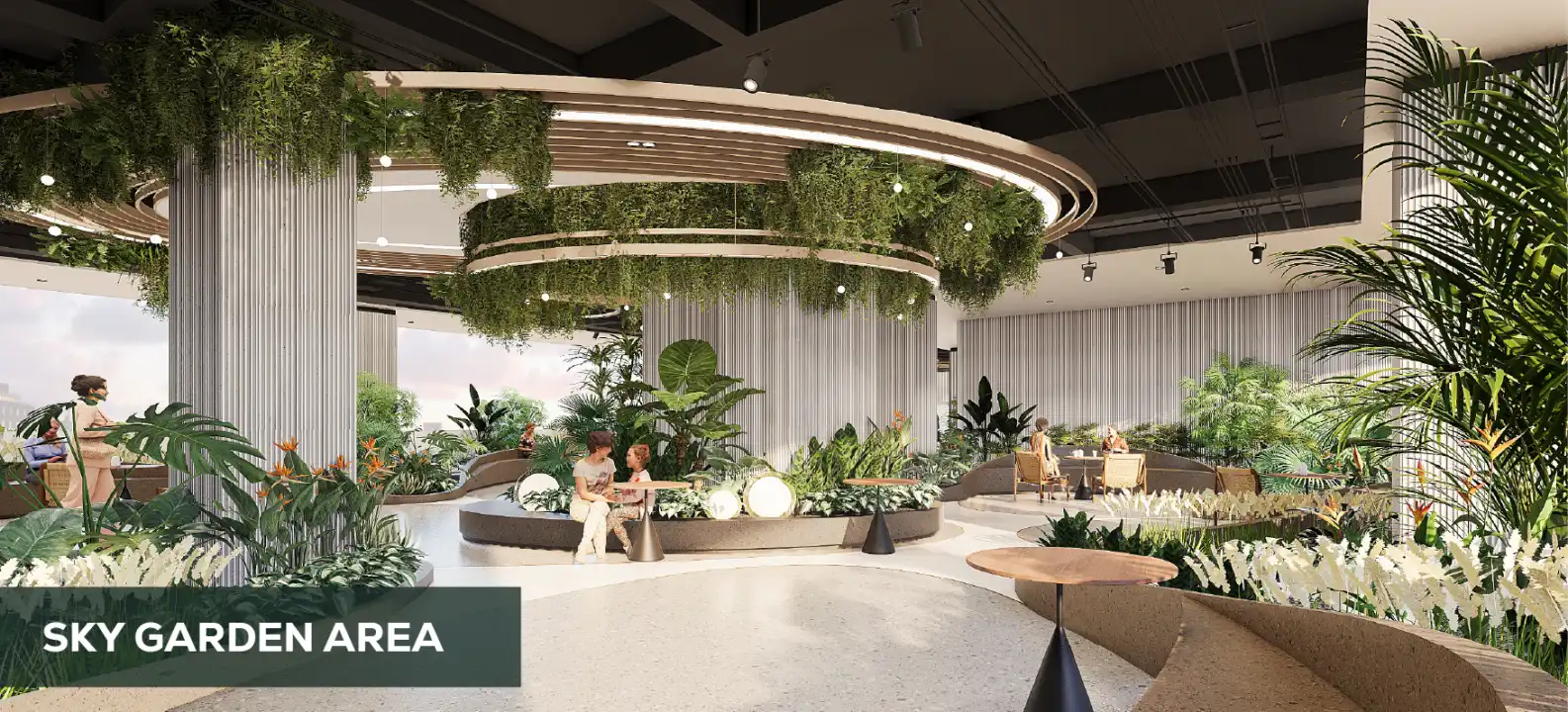 Le Conde BKK1 - landscaped sky garden and lounge area