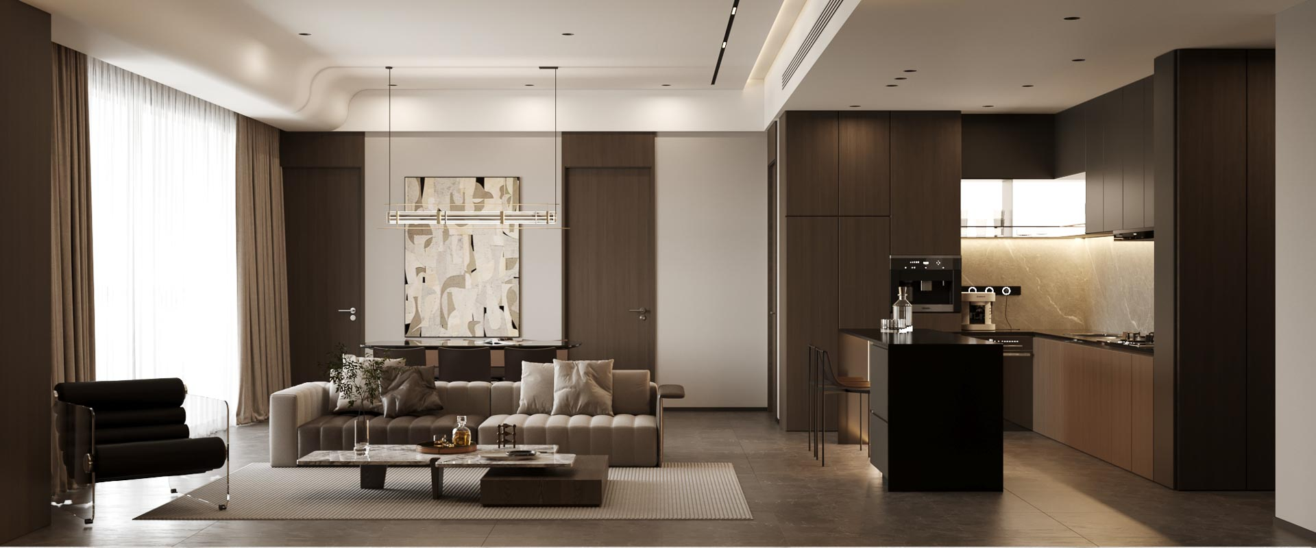 Le Condé Phase II BKK1 - 4 bedroom panoramic residence interior