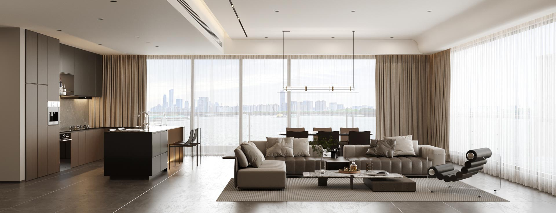 Le Condé Phase II BKK1 - 5 bedroom penthouse panoramic interior