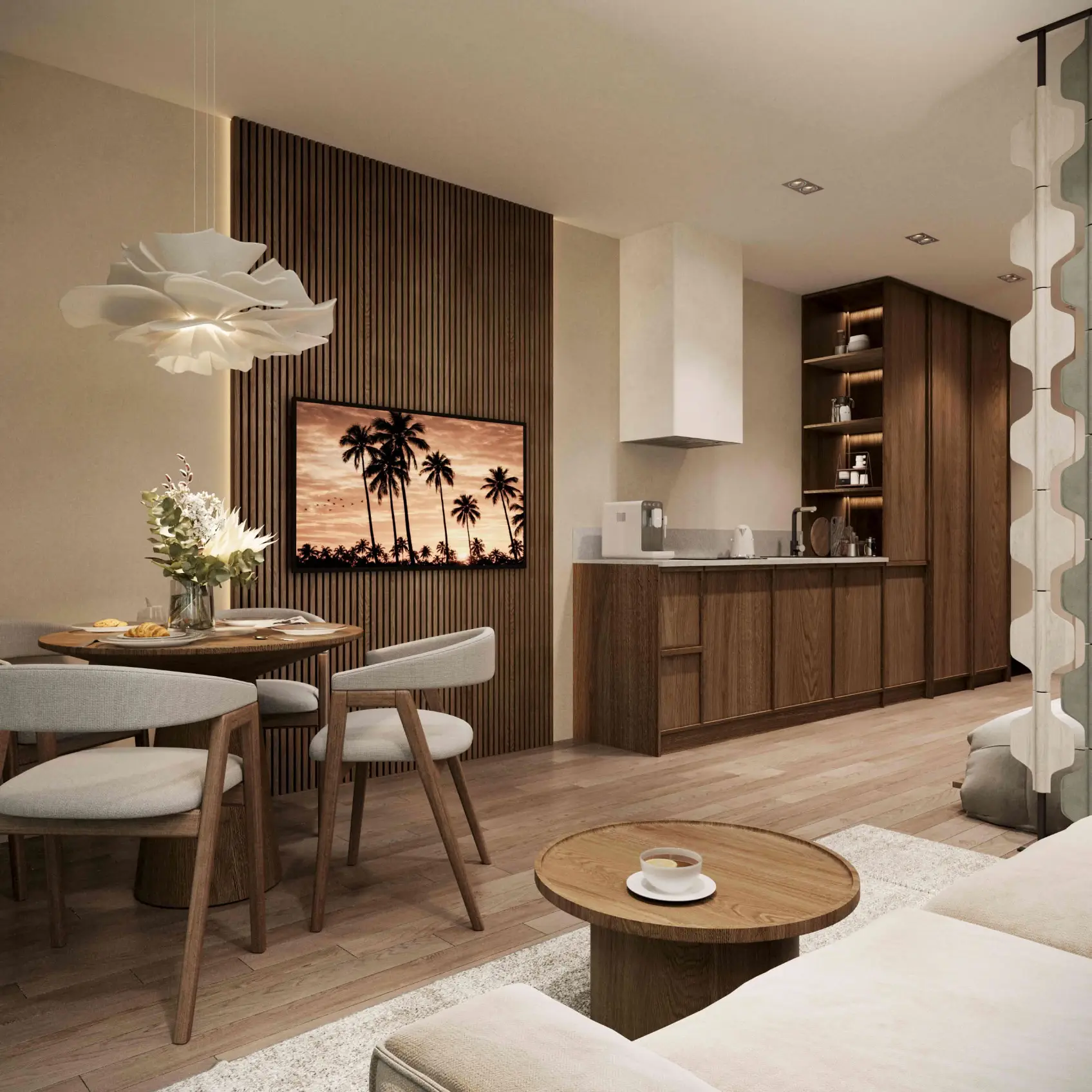 Sanur Vibe Apartments - open-plan living and dining area