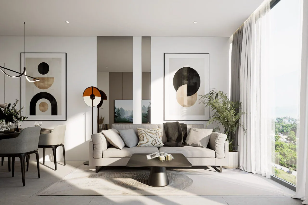 Two-bedroom apartment interior at Next Point Rawai