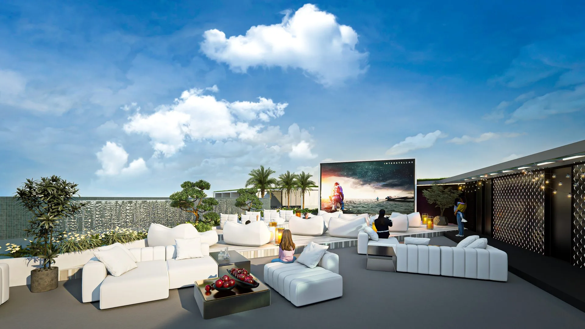 Rooftop open-air cinema