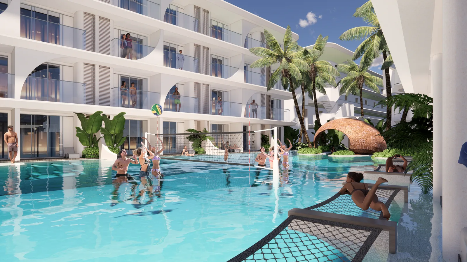 Shallow pool area at Anava Samui