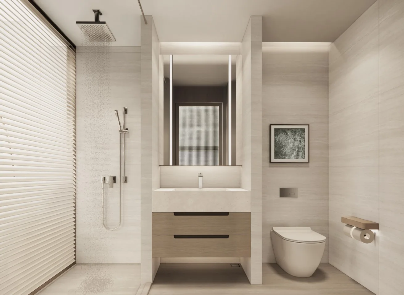 Shower room of a studio apartment at Anava Samui