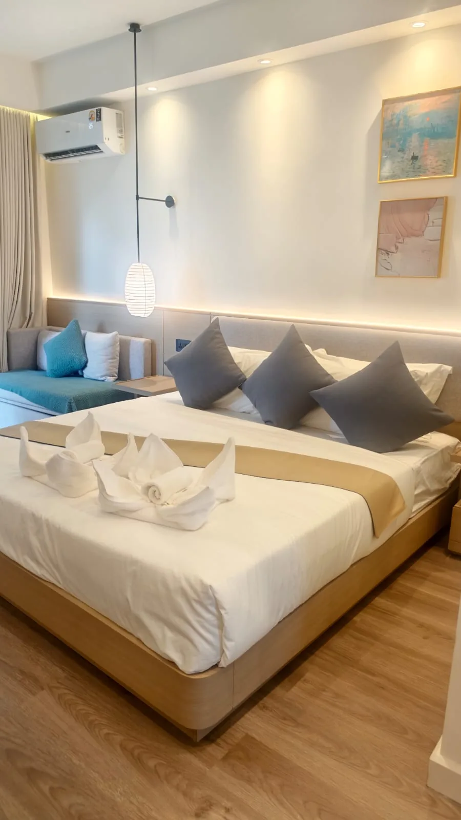 Bedroom area of the finished Anava Samui studio