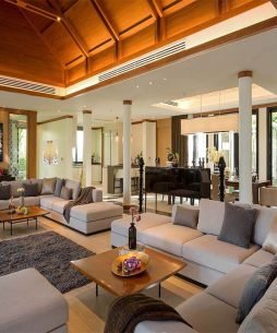 Living room at night