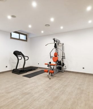 Basement with fitness room