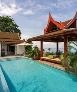 Swimming pool and thai style pool house