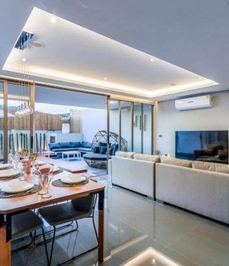 Thailand-Townhouse-with-Pool-For-Sale-Chalong-Rawai-Phuket-dining-living-pool-deck