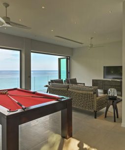 TV and pool table room